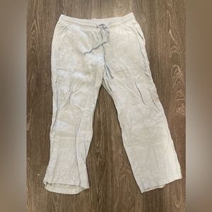 Light Blue Cotton Drawstring Pants